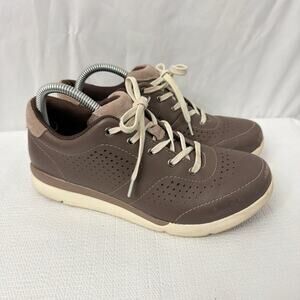 Kuru Roam Shoes Womens Size 7.5 Brown Leather Plantar Fasciitis Sneakers Lace Up